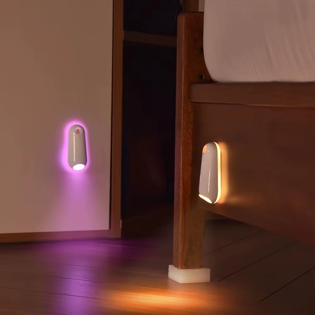USB Rechargeable LED Motion Sensor Light | 1Pc | 8 Color Changing, Adjustable Brightness | Indoor Motion Sensor Lights for Stair